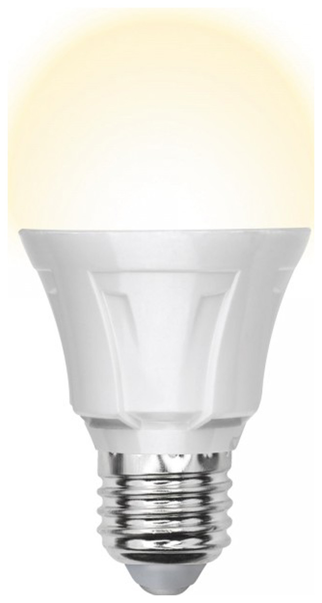 фото Лампа светодиодная (ul-00001522) e27 8w 3000k груша матовая led-a60 8w/ww/e27/fr plp01wh uniel