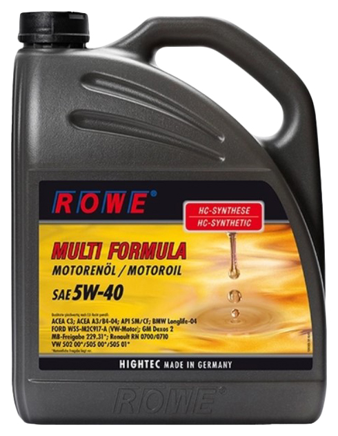 Моторное масло RoWe Hightec Multi Formula 20138-0050-03 5W40 5л