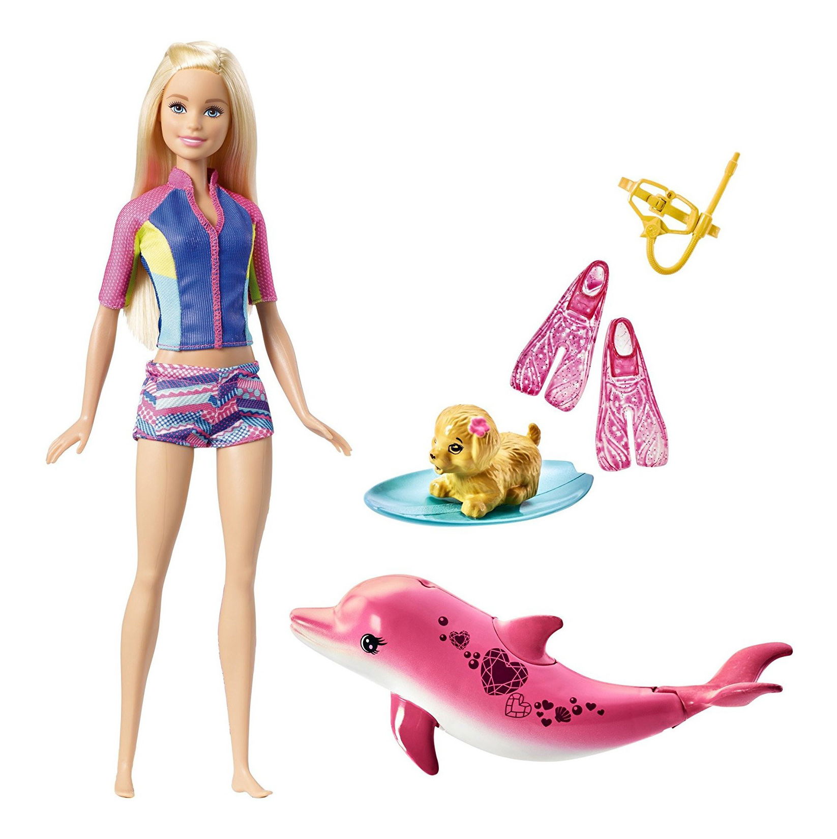 

Кукла Barbie с дельфином и щенком, с дельфином и щенком