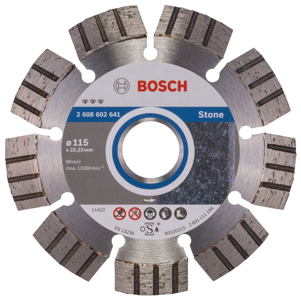 фото Диск отрезной алмазный bosch bf stone115-22,23 2608602641