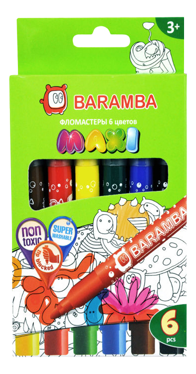 

Фломастеры Baramba 6 цветов, B81006