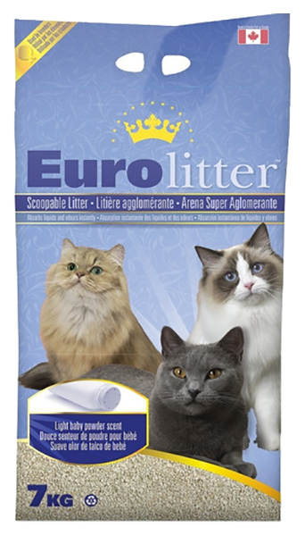Комкующийся наполнитель для кошек Eurolitter Dust Free бентонитовый, 7 кг