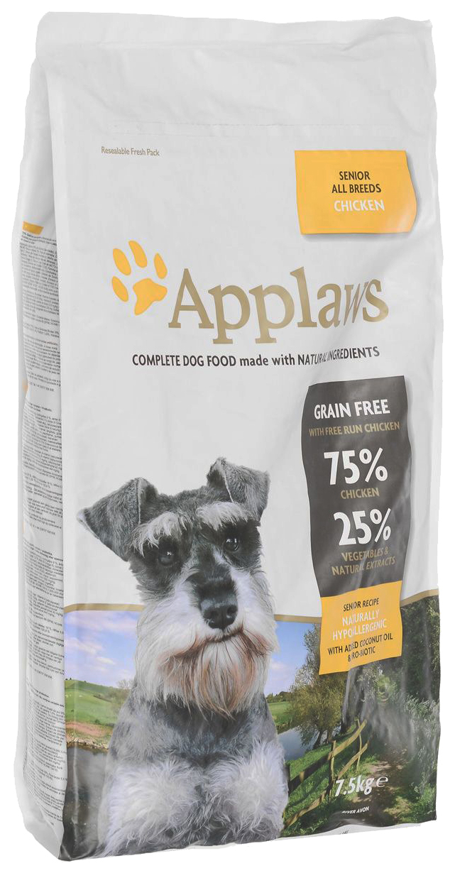 фото Сухой корм для собак applaws grain free all breeds senior, курица, овощи, 7.5кг