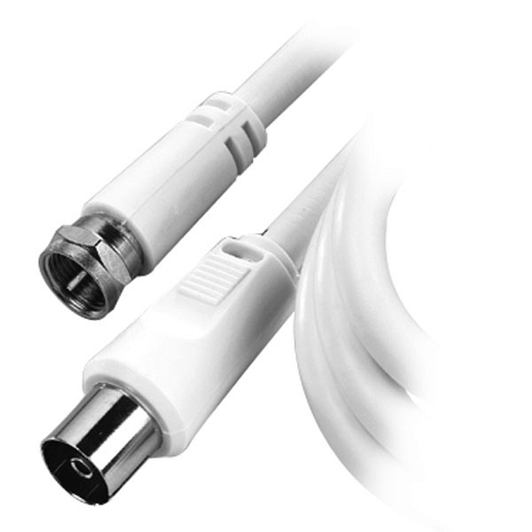 фото Кабель телевизионный vivanco tv - f-plug 1,5м white (44081)