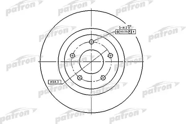 фото Тормозной диск patron pbd7006