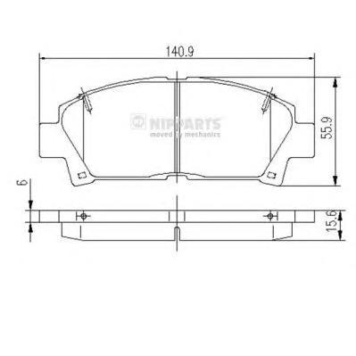

Тормозные колодки дисковые Nipparts J3602063