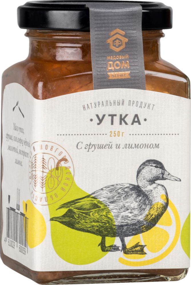 

Утка Медовый дом с грушей и лимоном 250 г, с грушей и лимоном