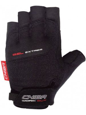 фото Перчатки для фитнеса chiba premium line gel extrem, черный, xl