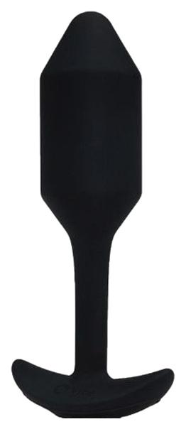 фото Чёрная пробка для ношения с вибрацией snug plug 2 11,4 см b-vibe