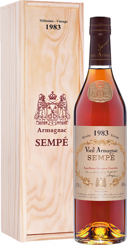

Арманьяк Sempe Vieil, Armagnac AOC , 40 %, 700 мл, 1983г, gift box