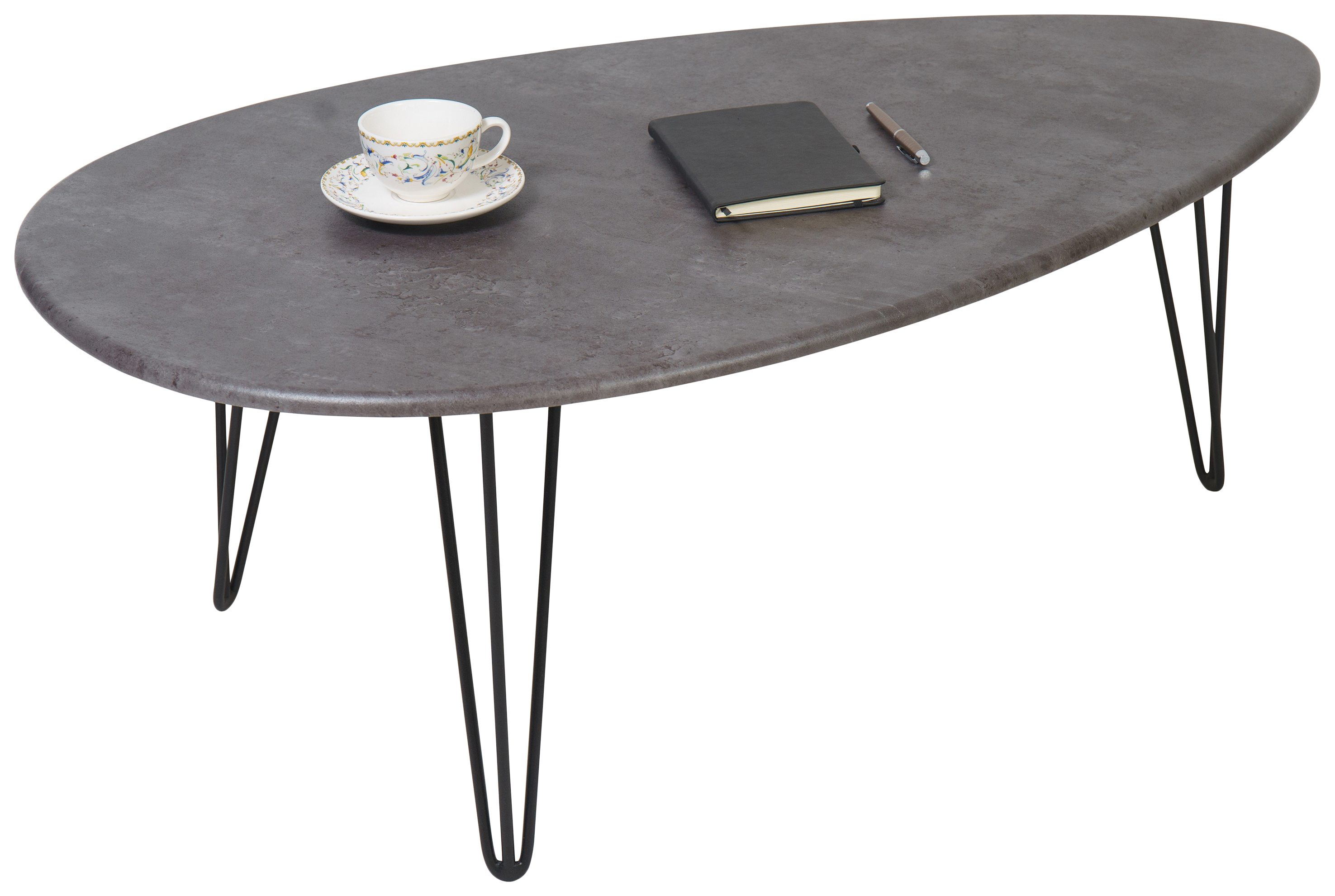 фото Журнальный столик мебелик шеффилд 2581 120х70х44,6 см, серый бетон