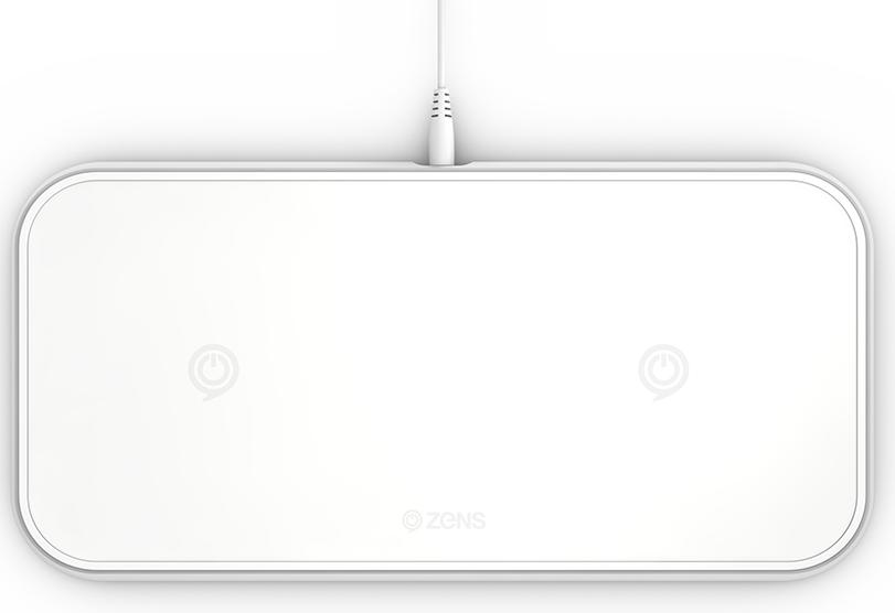 Беспроводное зарядное устройство Zens Dual, 20 W белый (ZEDC04W)