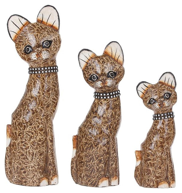 

Декоративный предмет Sima-Land Кошки необычные, Коричневый