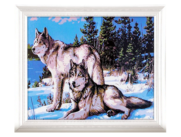 

Роспись по номерам без подрамника "Волки", 40 х 30 см Арт Узор, Волки
