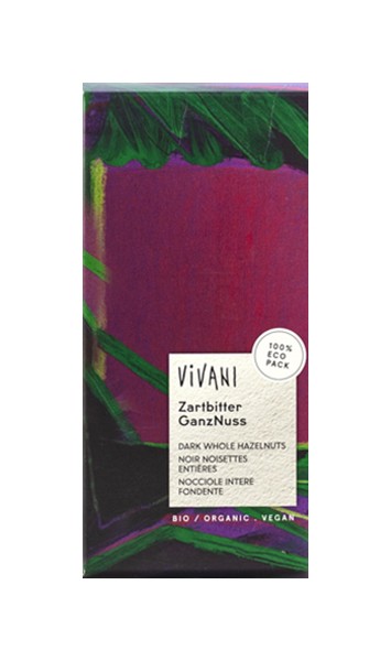 

Шоколад темный Vivani с цельными лесными орехами