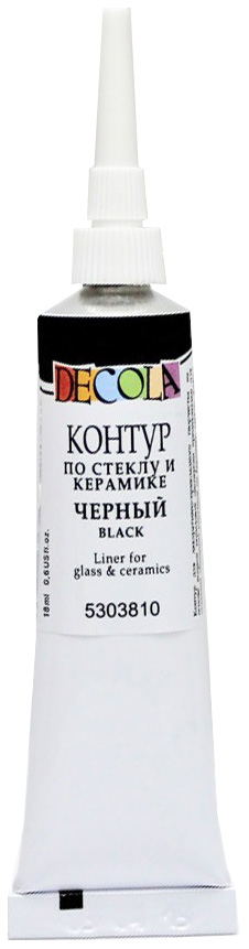 

Контур по стеклу и керамике Невская Палитра Decola черный 18 мл