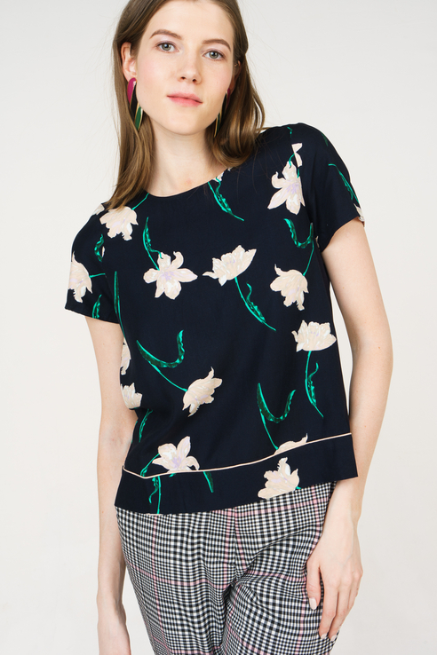 

Блуза женская Vero Moda 10211991 синяя M, 10211991