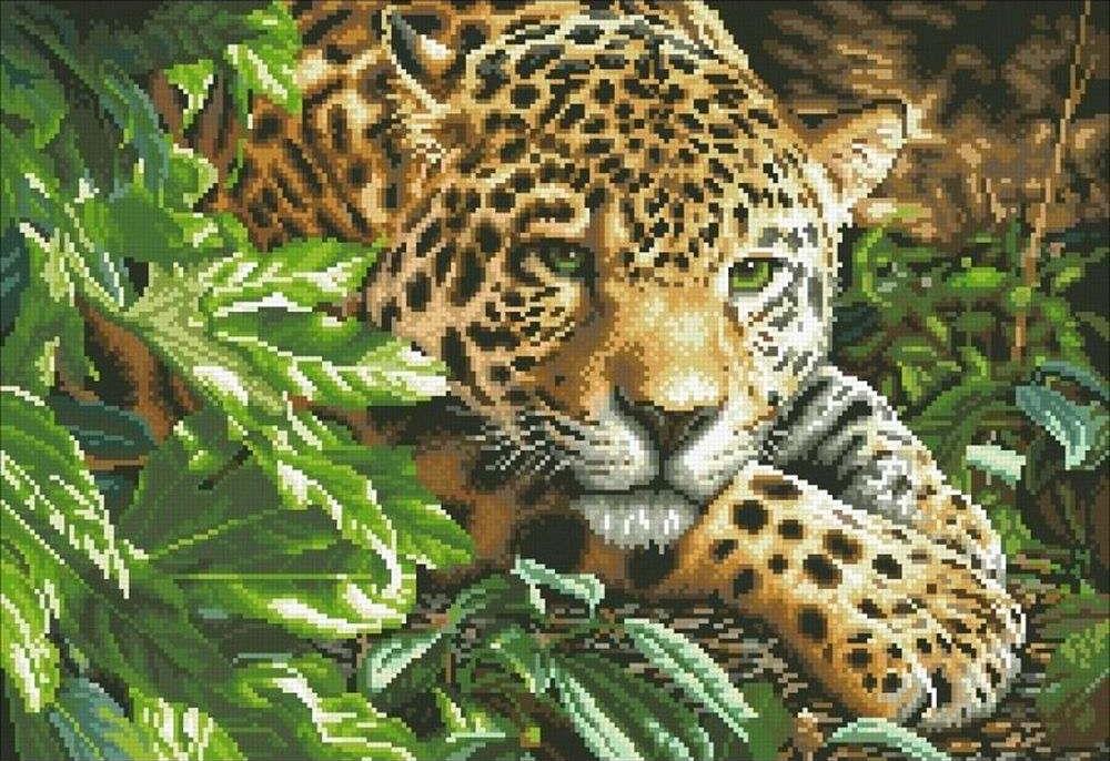 

Алмазная вышивка Паутинка Ягуар, 52x36 см, Ягуар