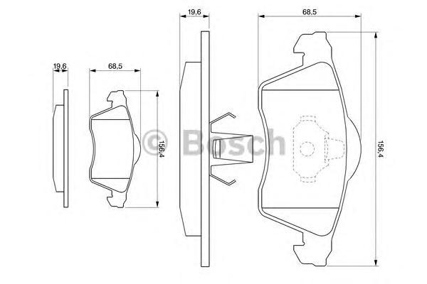 Комплект тормозных колодок BOSCH 0986494008