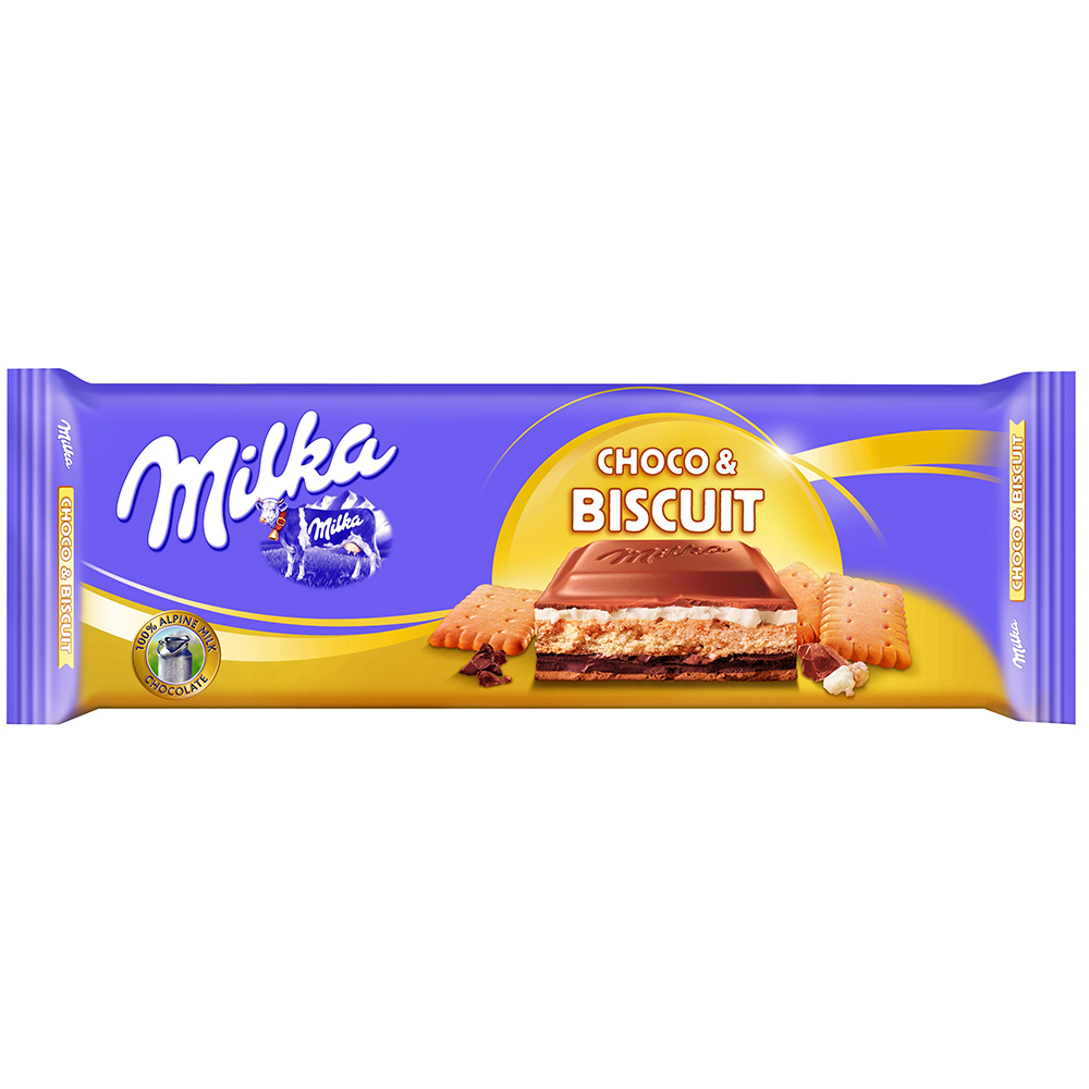 Шоколад Milka choco&biscuit 300 г