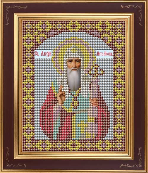 

Вышивка бисером Galla Collection М257 Св.Алексий, мтпл. Московский и Всея Руси 12х15 см