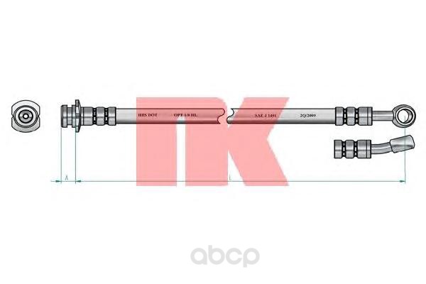 

Шланг тормозной системы Nk 855001 передний