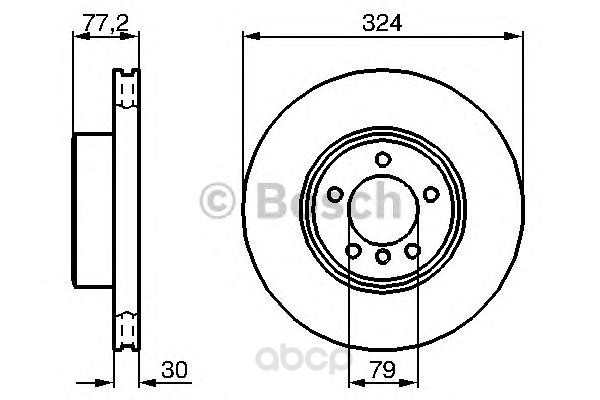 фото Тормозной диск bosch передний для bmw e60, e61 2.0-3.0 03- 0986479115