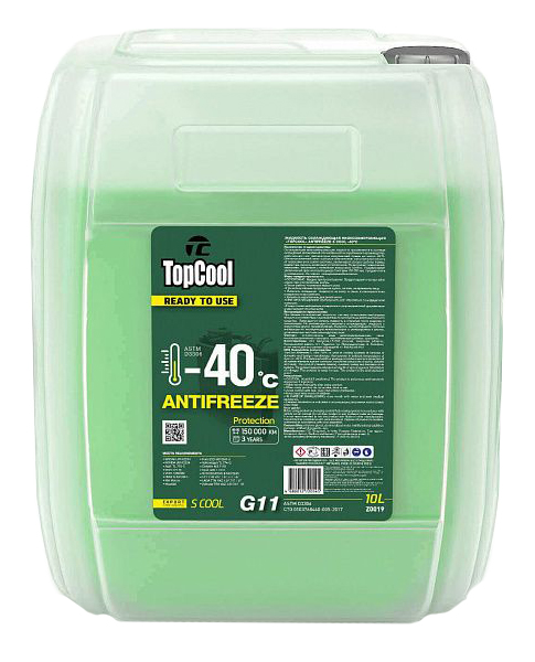 

Антифриз TорСооl зеленый 10 л, TорСооl Antifreeze S cool -40 C 10л.