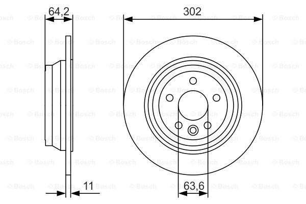 Тормозной диск BOSCH 0986479B19