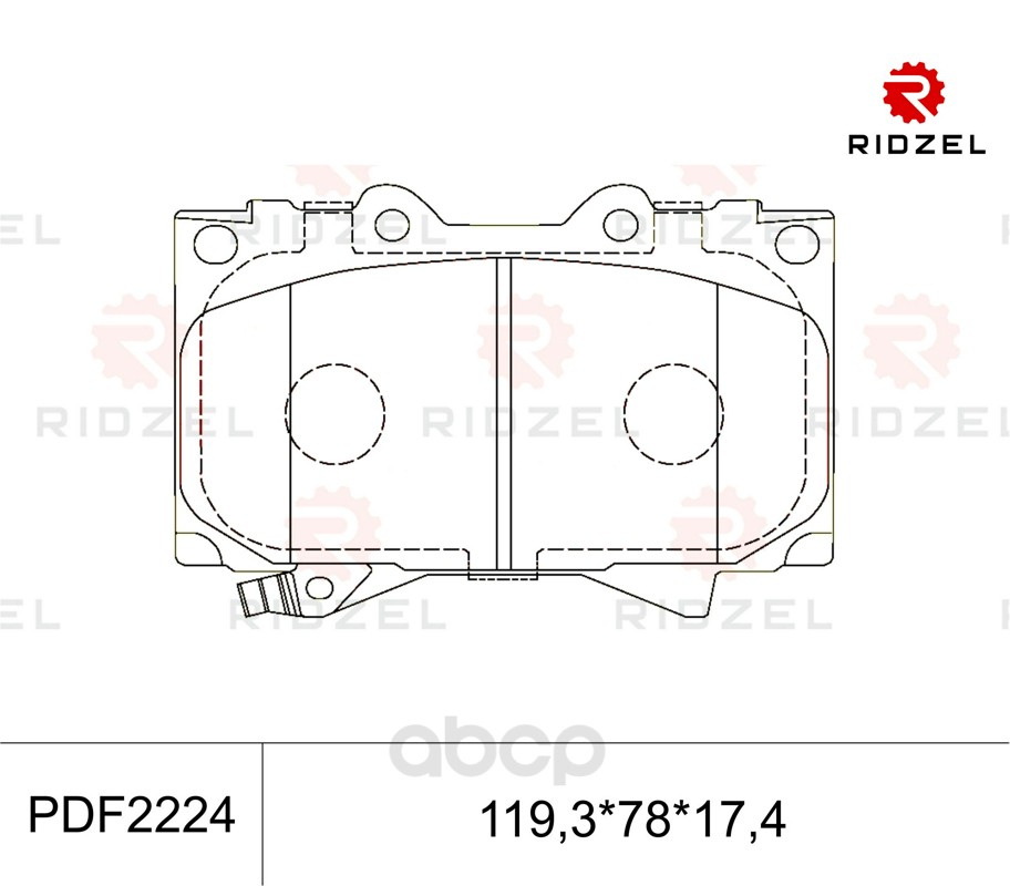 

Комплект тормозных колодок RIDZEL PDF2224