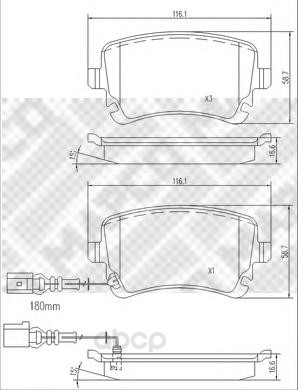 Тормозные колодки Mapco дисковые 6794