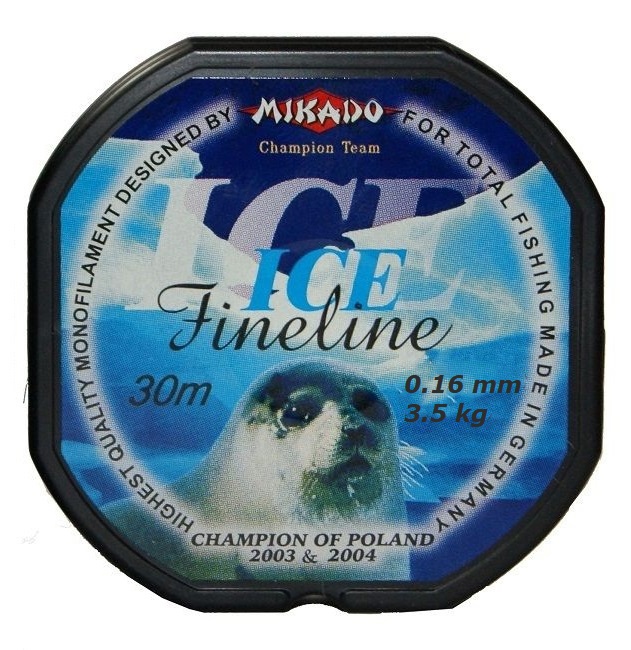 фото Леска монофильная mikado fineline ice 0,16 мм, 30 м, 3,5 кг