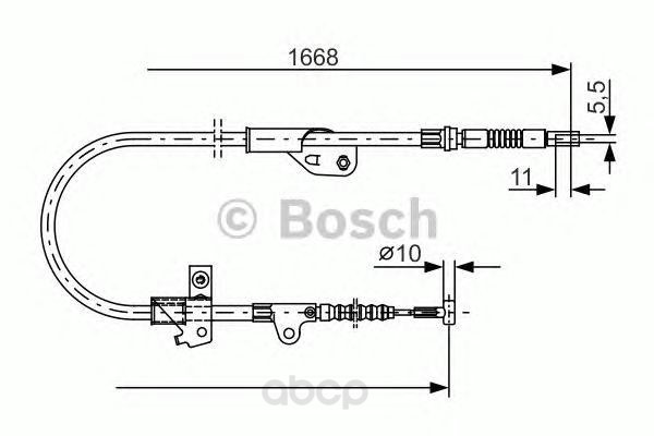 фото Трос cтояночного тормоза bosch 1987477755