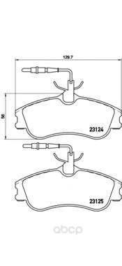 

Тормозные колодки brembo передние P61060