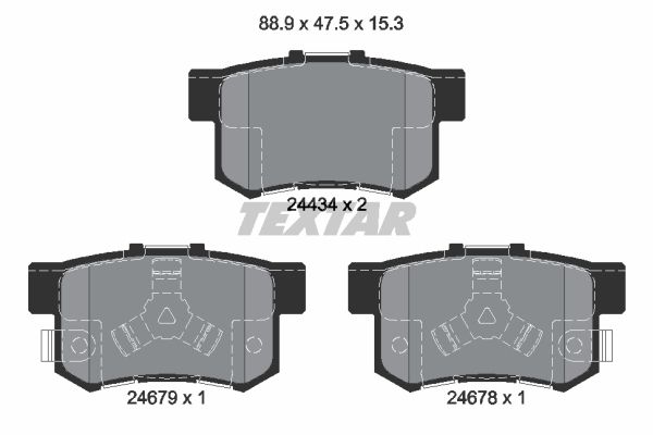 

Тормозные колодки Textar дисковые 2443402
