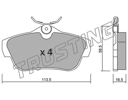 фото Комплект тормозных дисковых колодок trusting 728.0