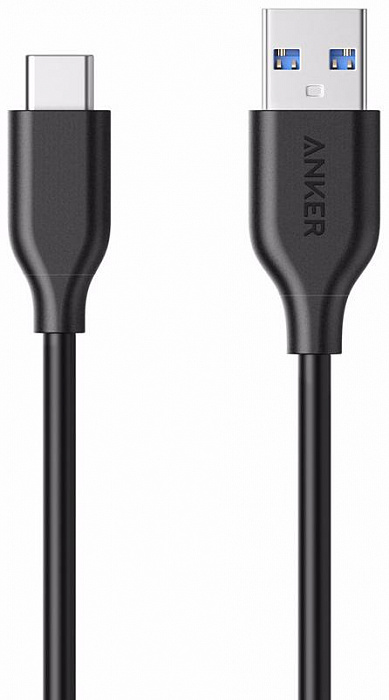 

Кабель Anker Powerline Type-C 0,9м Black (A8163H11), USB-C to USB 3,0