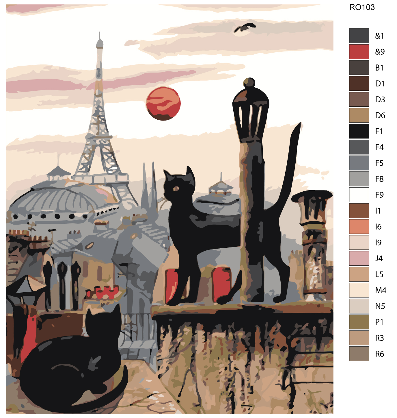 

Картина по номерам, 40 x 50, RO103, RO103