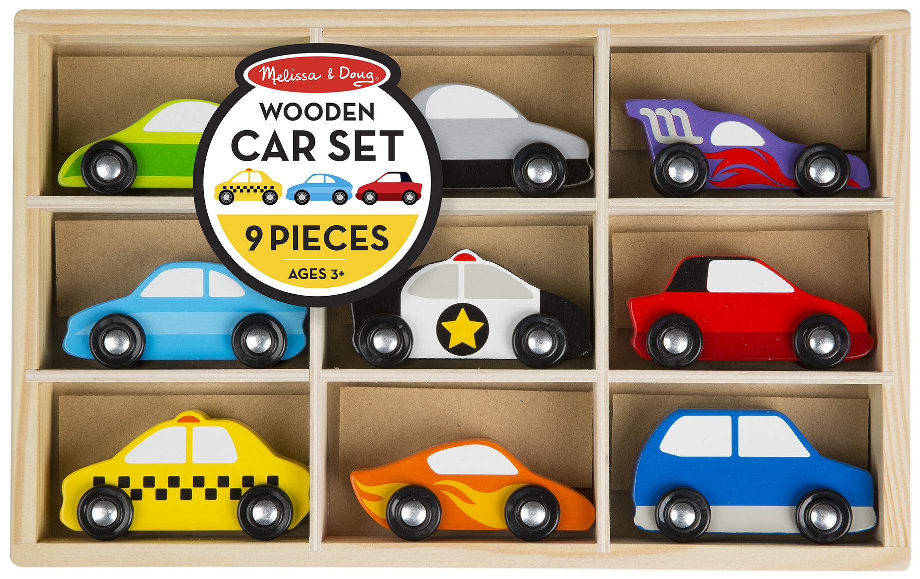 фото Деревянная игрушка melissa & doug wooden car set