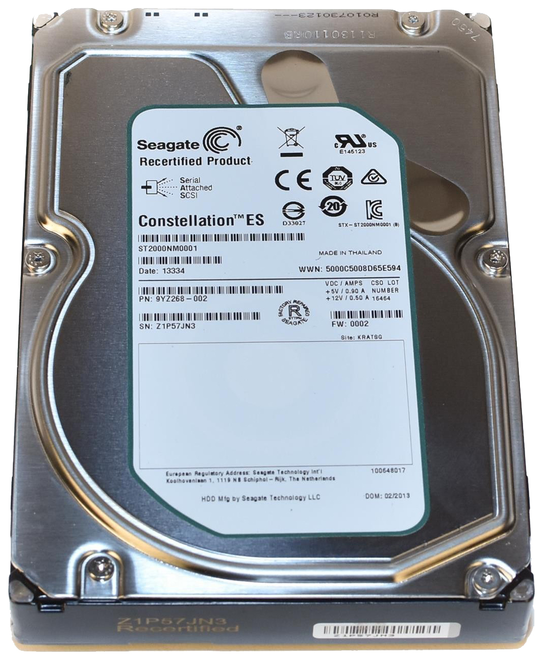 фото Внутренний жесткий диск seagate enterprise capacity 2tb (st2000nm0001)