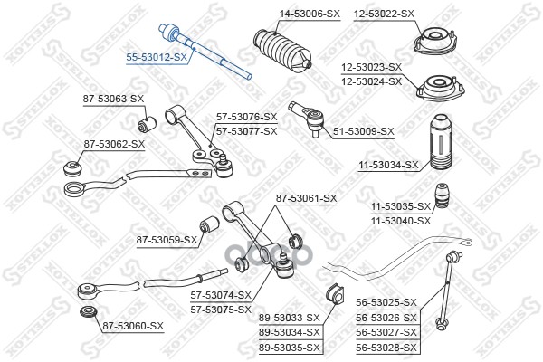 

Рулевая тяга Stellox 5553012SX