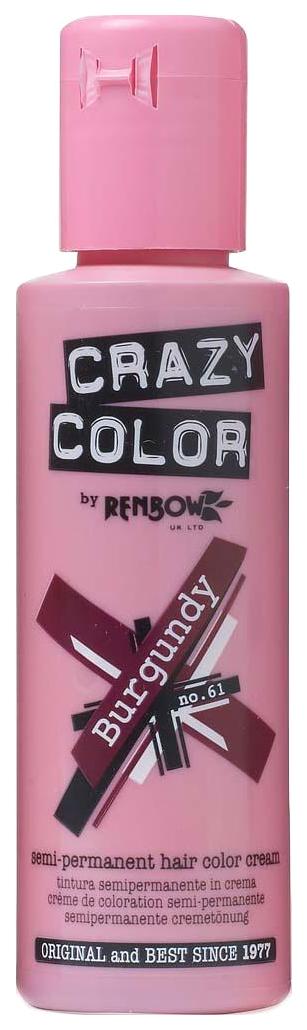Краска для волос Crazy Color 61 Burgundy Бургунди 100 мл crazy rumors бальзам для губ zodiac дева 4 4