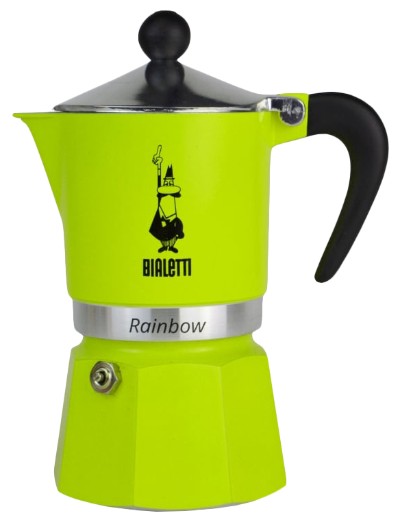 

Кофеварка гейзерная Bialetti Rainbow, Зеленый, Гейзерная кофеварка Bialetti Rainbow, 4972, 3 п,