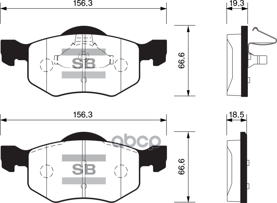 фото Комплект тормозных колодок sangsin brake sp1519