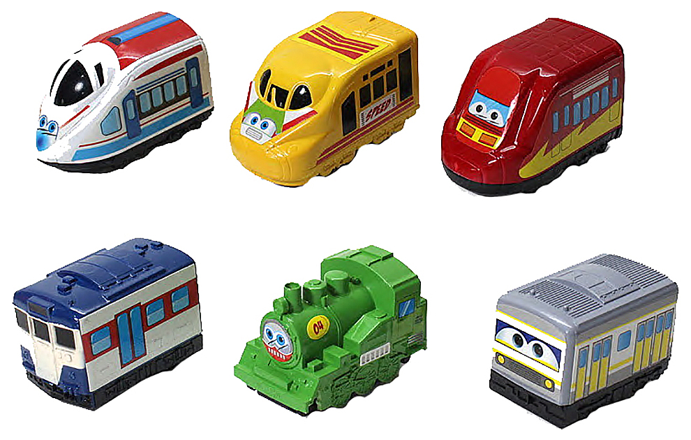 

Инерционные паровозики Junfa toys Speedy Trains, 6 шт., Инерционные паровозики