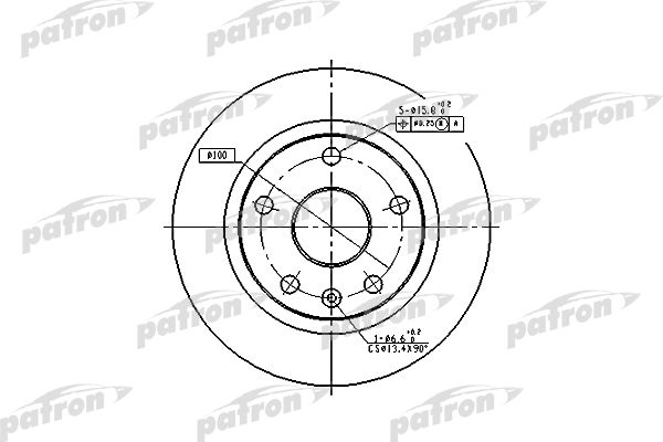 фото Тормозной диск patron pbd2619