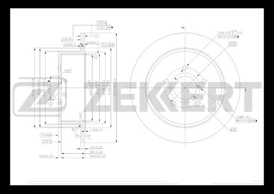 фото Тормозной диск zekkert bs-5406