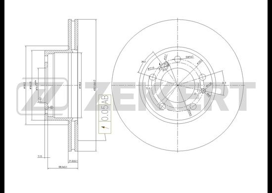 

Тормозной диск ZEKKERT BS-5611