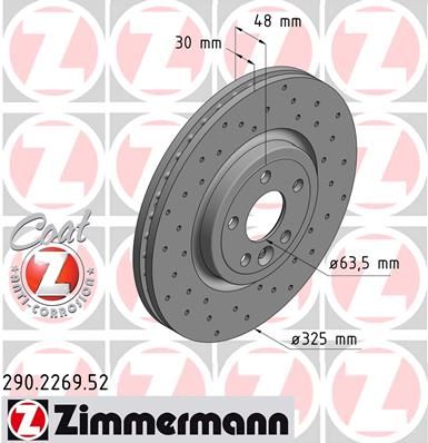 

Тормозной диск ZIMMERMANN 290.2269.52