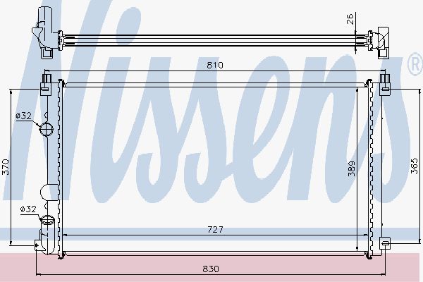 

Радиатор охлаждения двигателя NISSENS 63824A